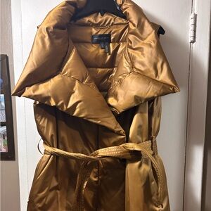 Gold Puffer Vest by Donna Karan